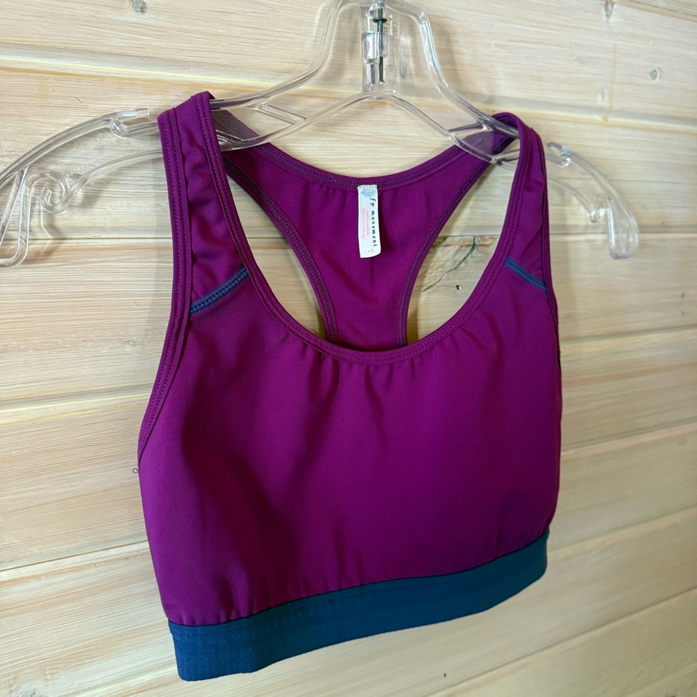 FP Movement Racerback Sports Bra – Purple & Navy Size S Magenta